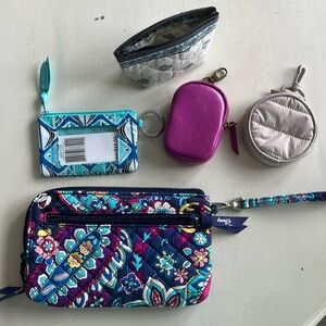 Vera Bradley DISNEY wristlet, key chain id holder, plus 3 misc